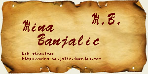 Mina Banjalić vizit kartica